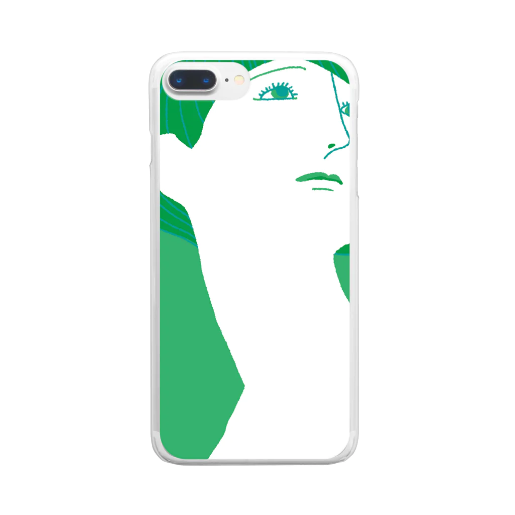 mya-mya=MIYA JUNKO's shop 02のBeautiful neck Clear Smartphone Case