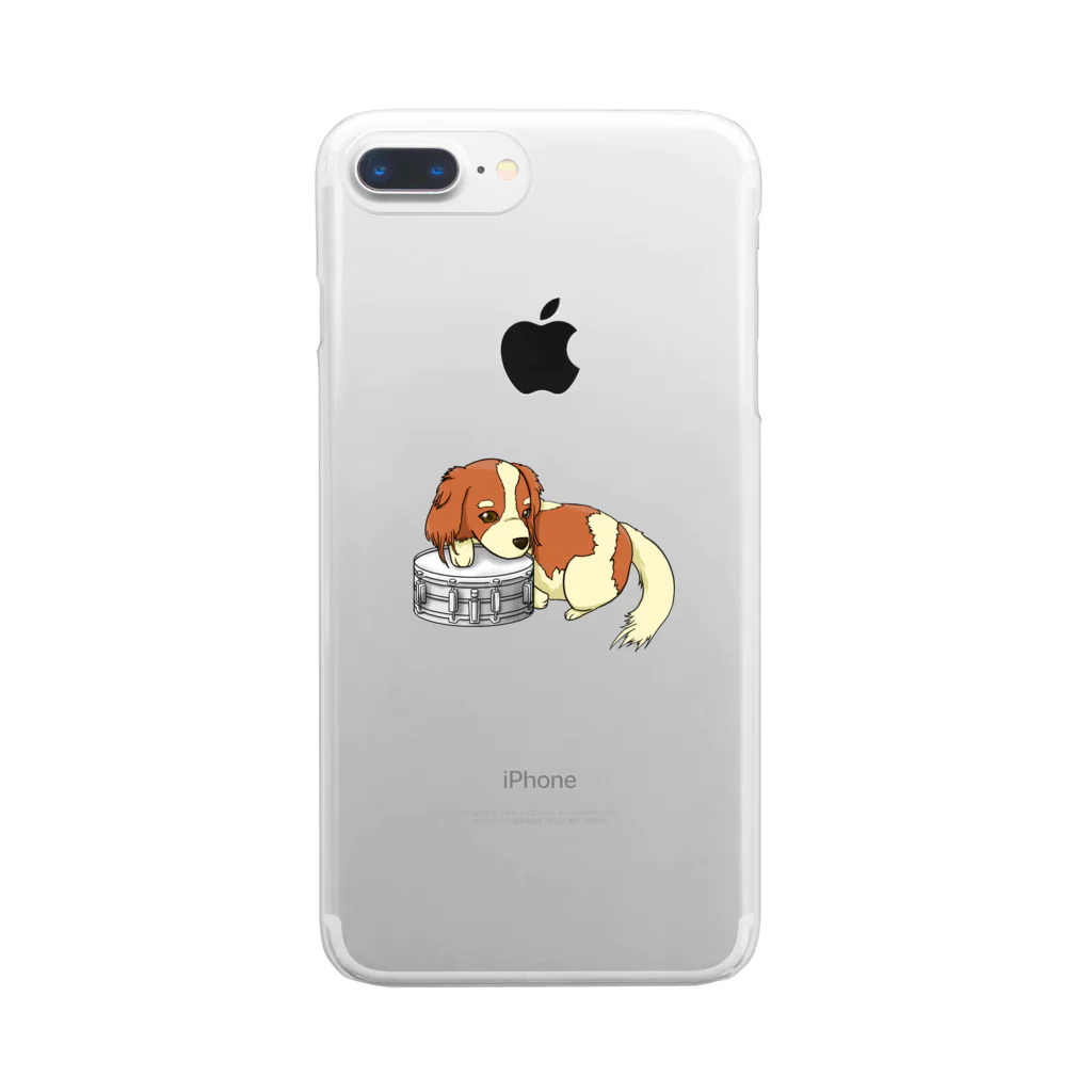 ドラムと音楽のお店のドラム犬 Clear Smartphone Case