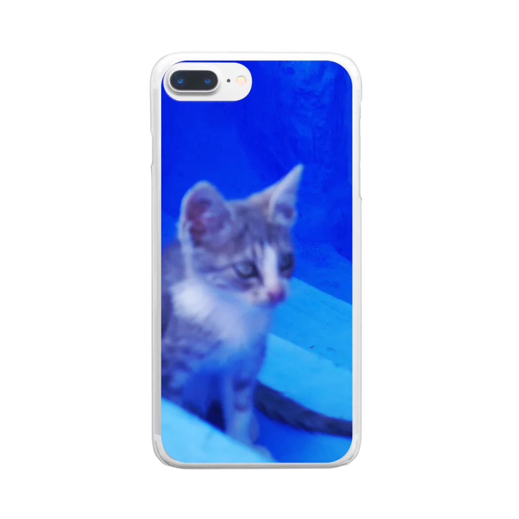 ひつじのアトリエ【公式】のモロッコでたたずむ猫さん Clear Smartphone Case