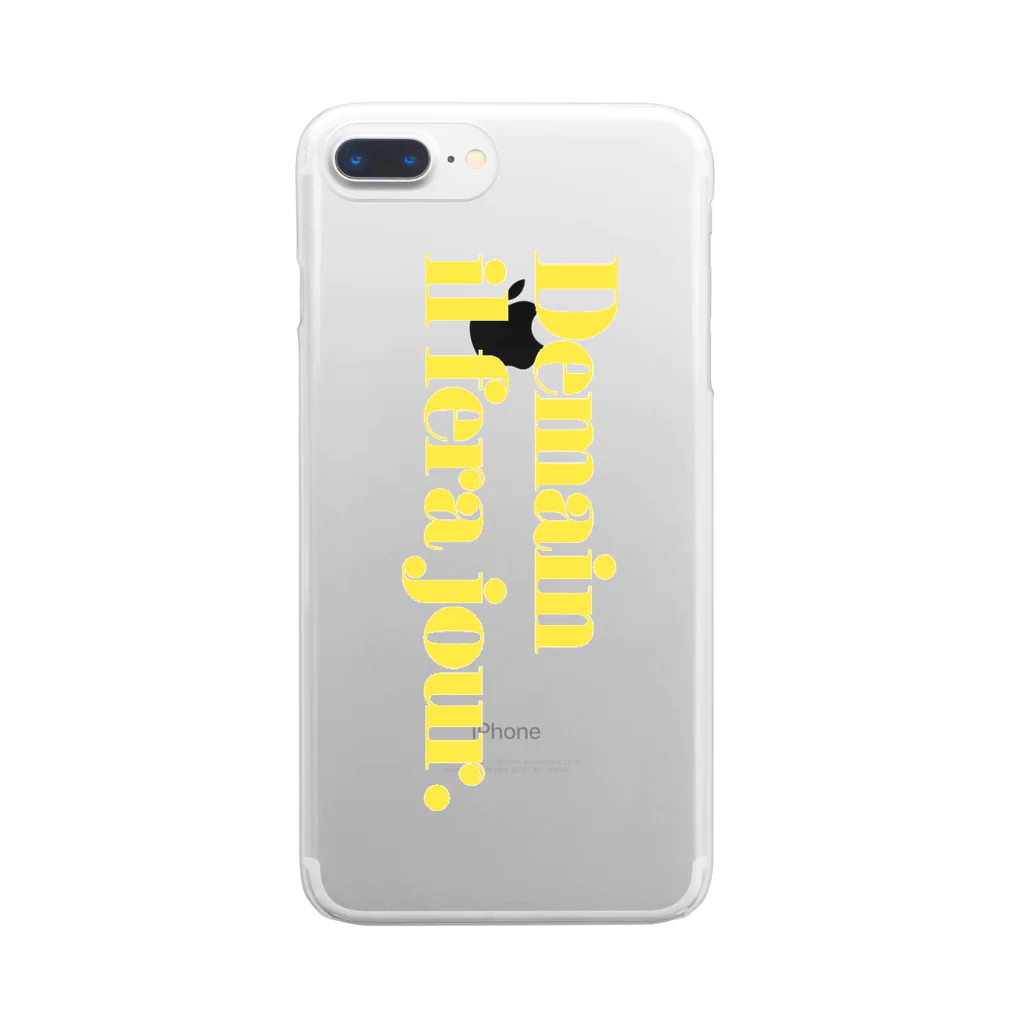 printempsのclear yellow Clear Smartphone Case