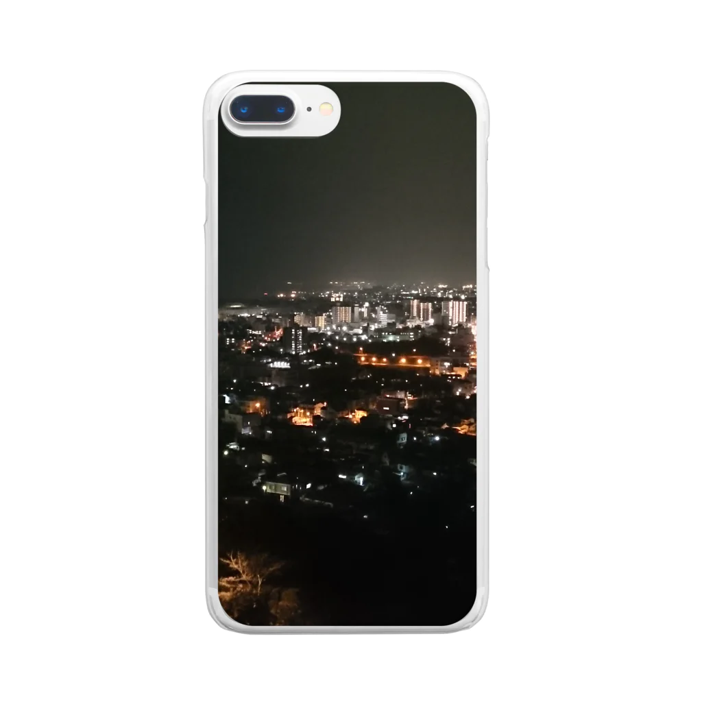 でおきしりぼ子の実験室のNight Scape Clear Smartphone Case