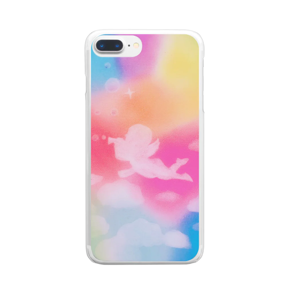 happy pastel yuyuの天使 Clear Smartphone Case