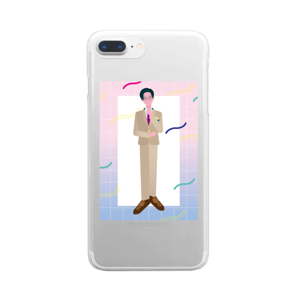 しゃけちゃん本舗のスーツ男子 Clear Smartphone Case