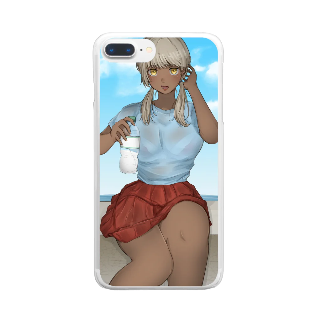 明日やりますの夏の日の彼女 Clear Smartphone Case