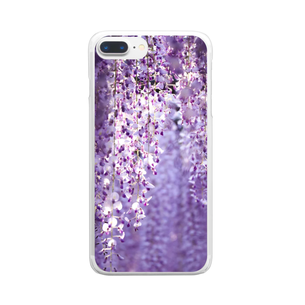 8l0の長藤　花　藤の花 Clear Smartphone Case