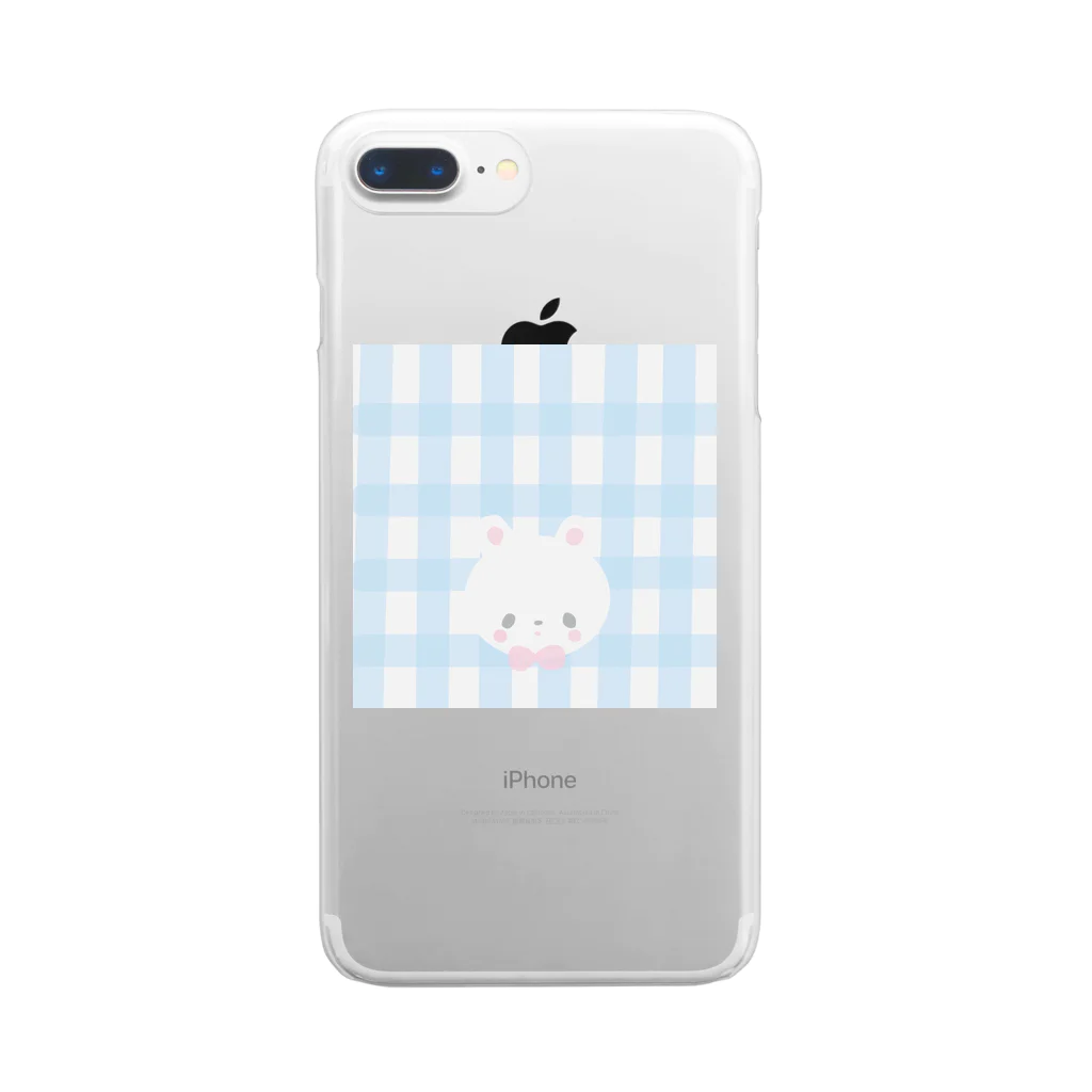 inomalのギンガムうさちゃん Clear Smartphone Case