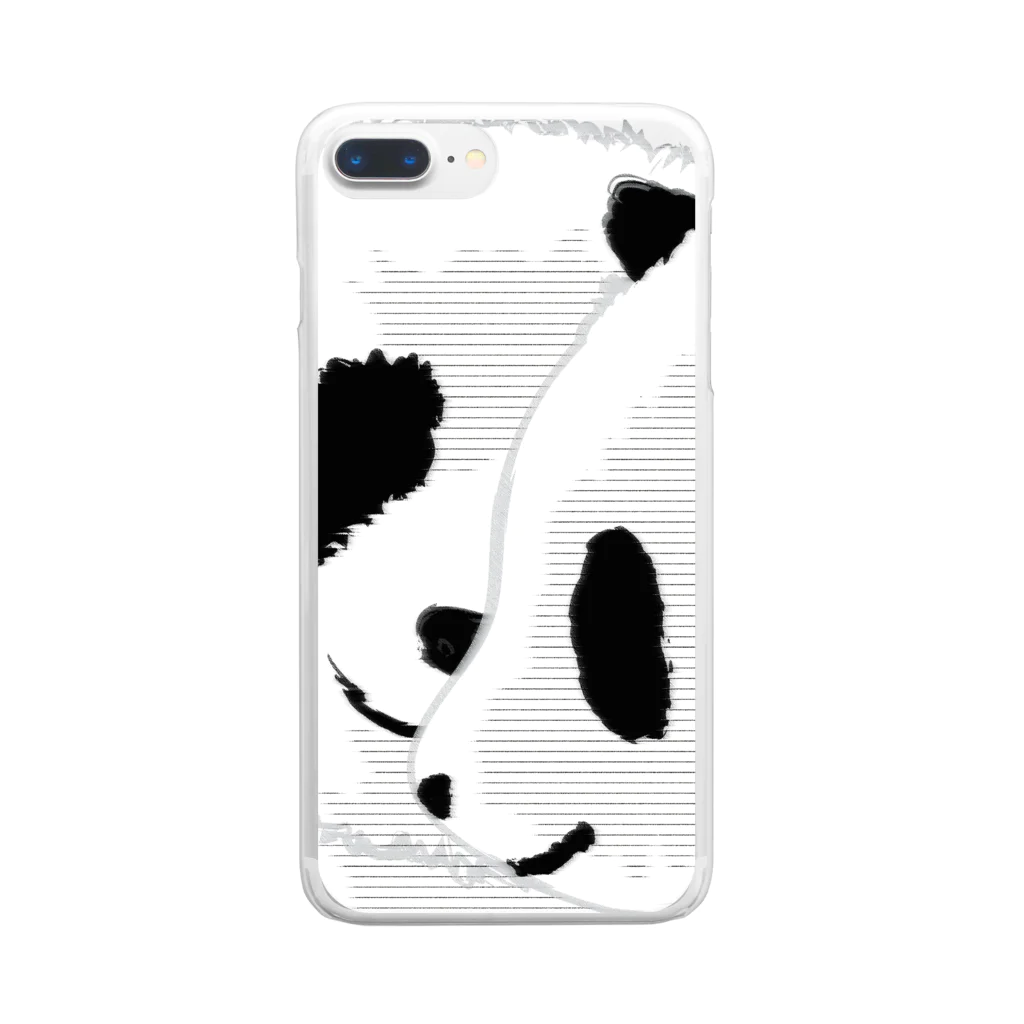 LittleLoroのPANDA COMPLEX パンダ頭複合体 0469 Clear Smartphone Case