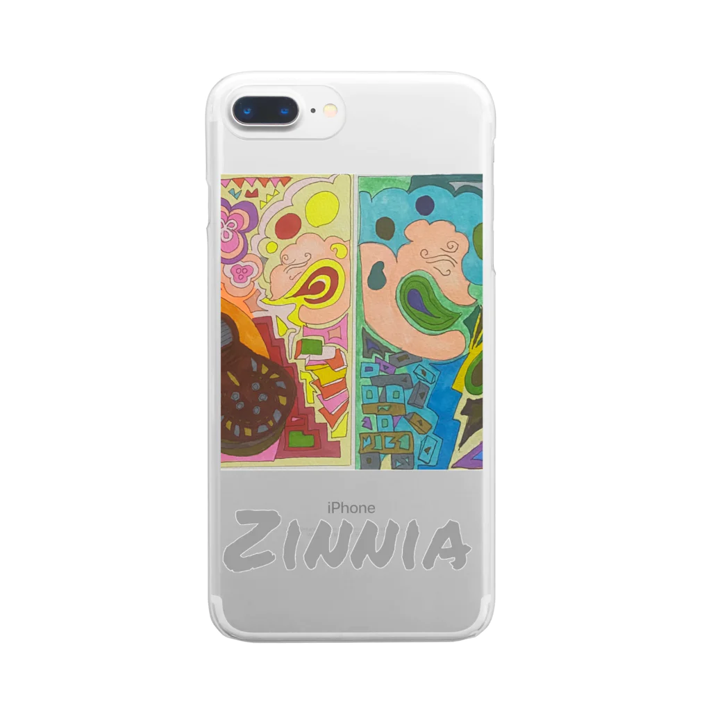 tjmtppのZinnia Clear Smartphone Case