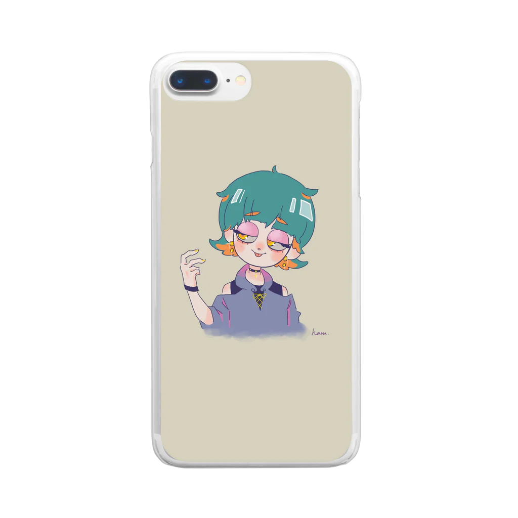 haru-meimei26のはんめちゃん Clear Smartphone Case