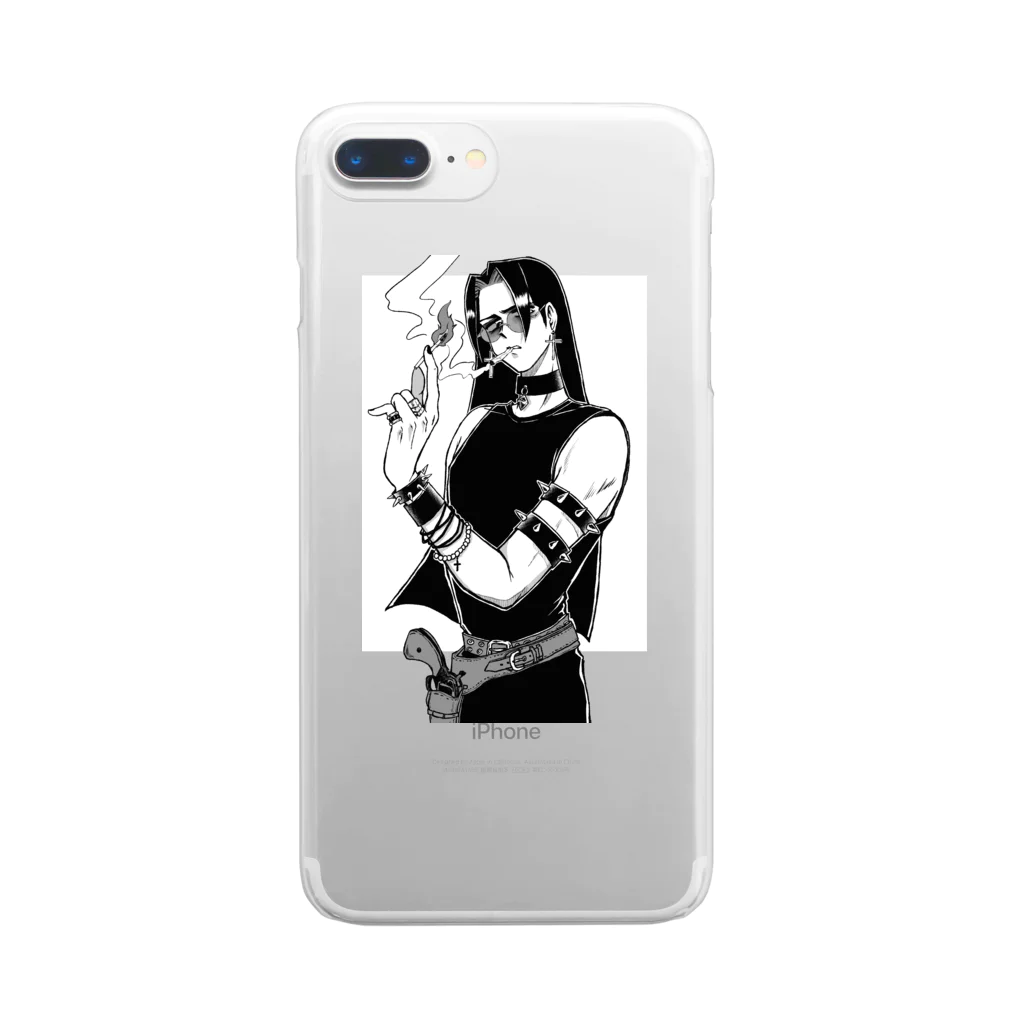 趣味のコーナーのGOTHカルト Clear Smartphone Case