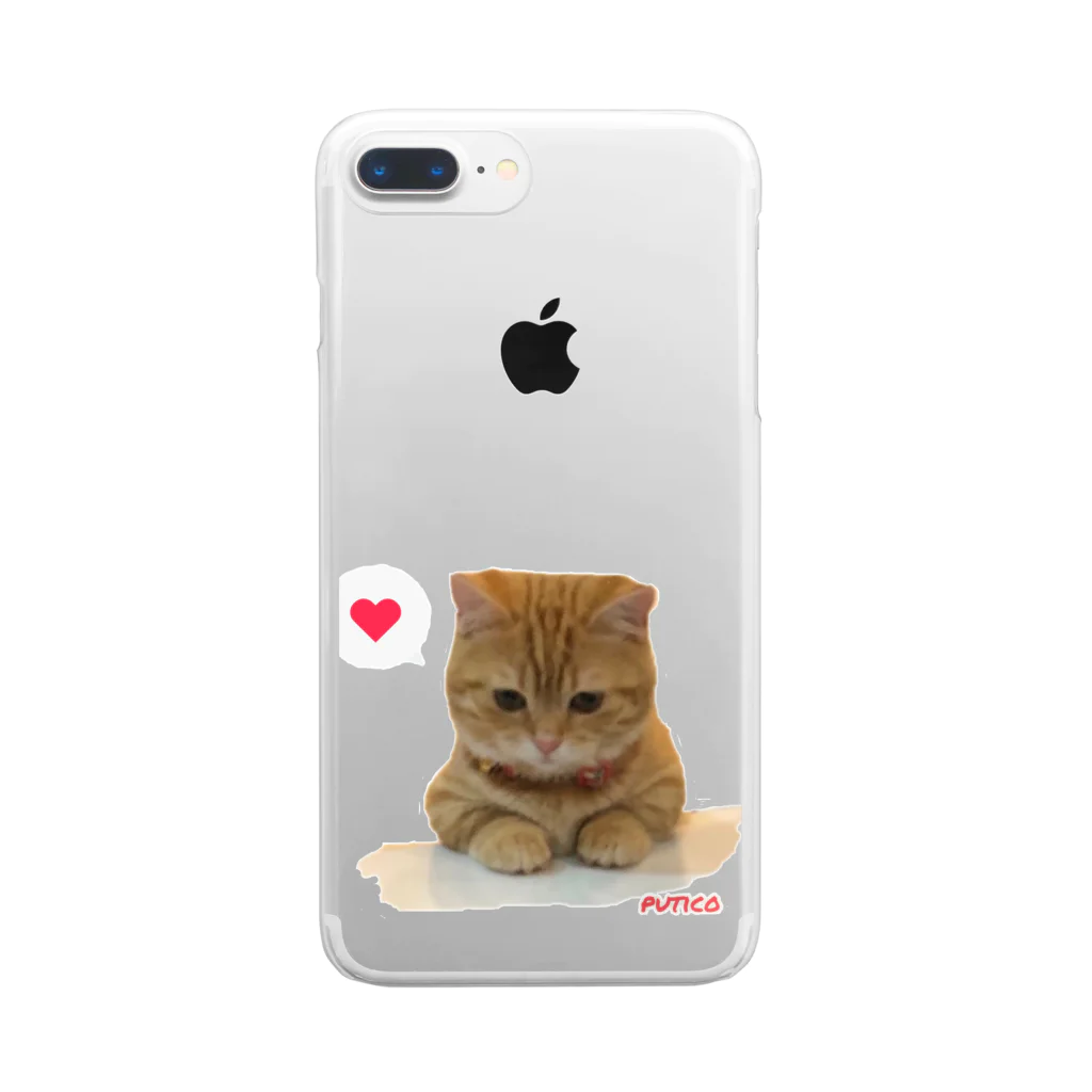 ぷっちょ🐈の見守りぷてぃこ Clear Smartphone Case