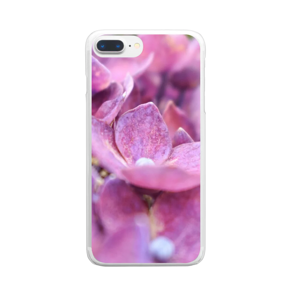 Espoirのピンクの紫陽花 Clear Smartphone Case