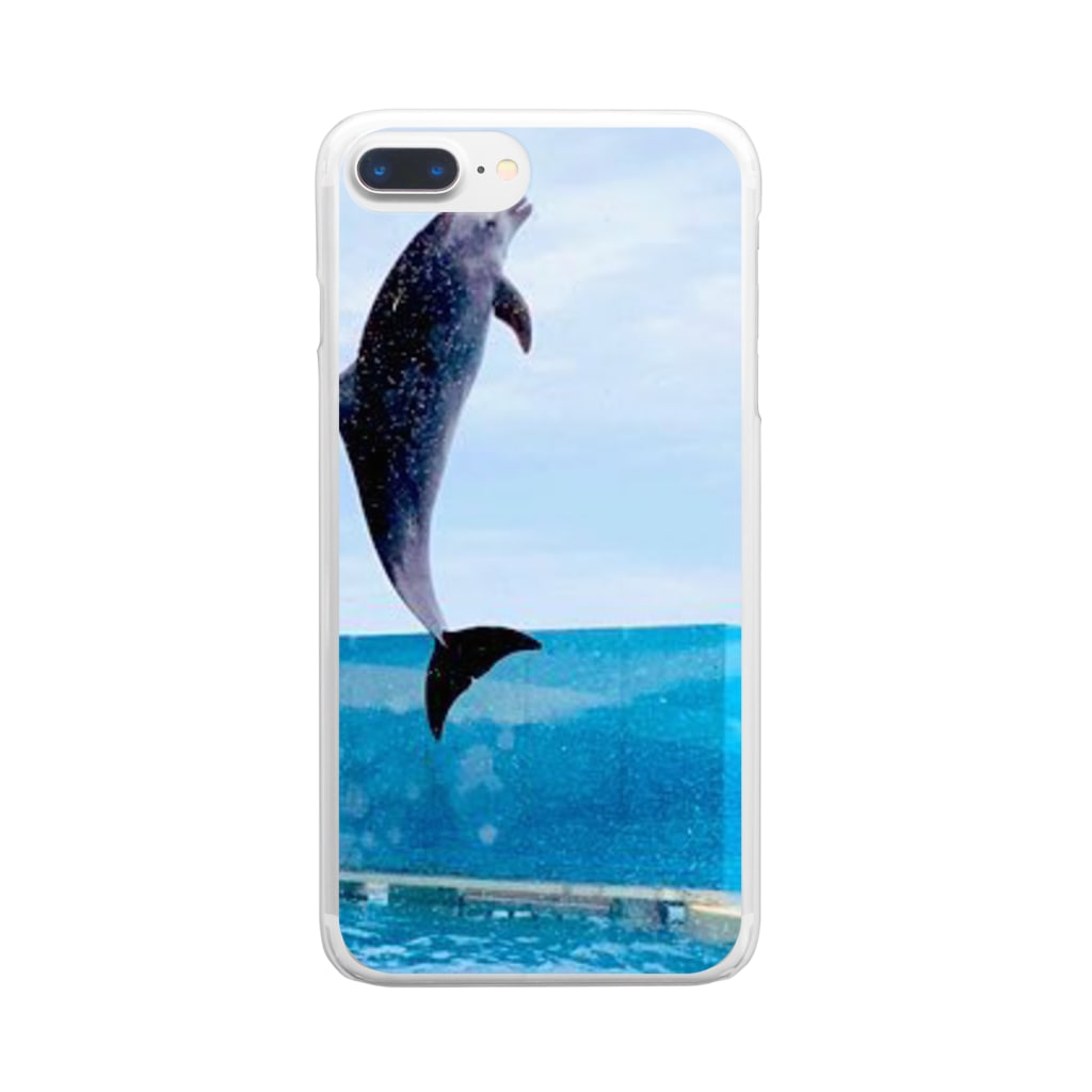 でおきしりぼ子の(コラボ)Dolphin Jump!(Photo by @gb_s8) Clear Smartphone Case
