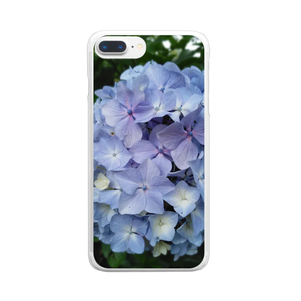 天然極楽鳥の紫陽花 Clear Smartphone Case