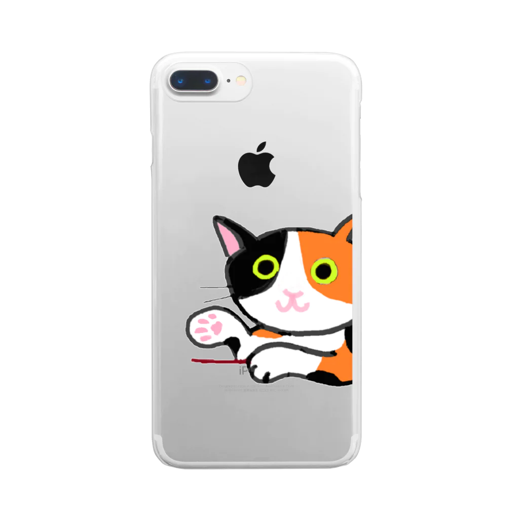 SU-KUのゆる猫　ミケ Clear Smartphone Case