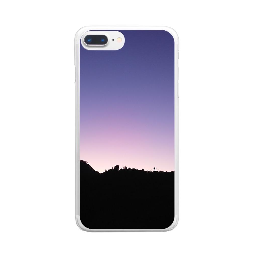 でおきしりぼ子のTwilight Purple Clear Smartphone Case