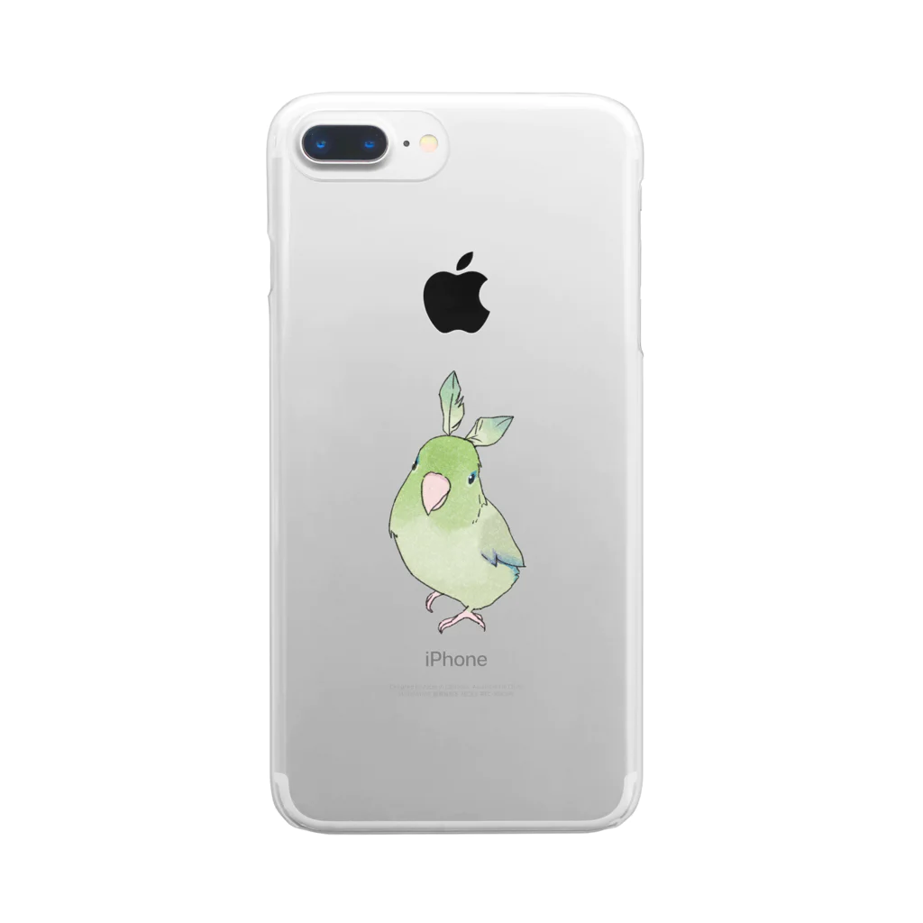 まめるりはことりのお羽飾り　マメルリハちゃん【まめるりはことり】 Clear Smartphone Case