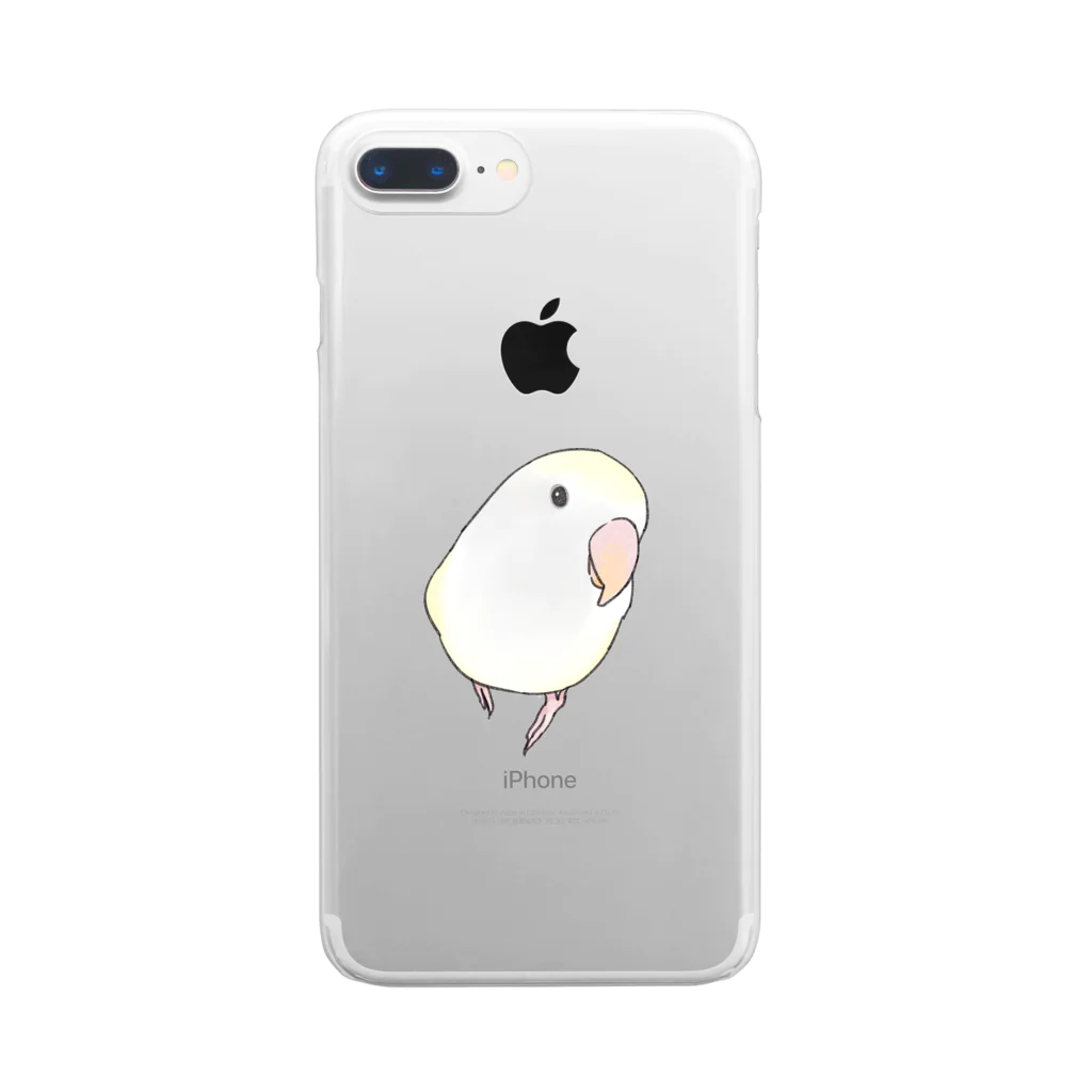 まめるりはことりのコザクラインコ　バイオレットパイドちゃん【まめるりはことり】 Clear Smartphone Case