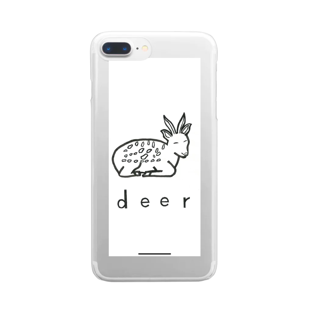 takanairigohanのぐっすり眠った子鹿 Clear Smartphone Case