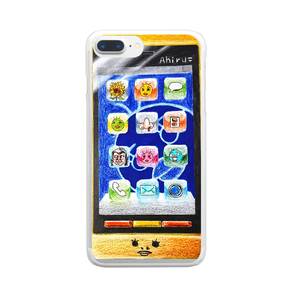 ふらそわのアヒルスマホ Clear Smartphone Case