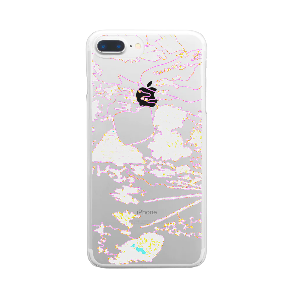 The small sea of websiteSのwhite flowers Clear Smartphone Case