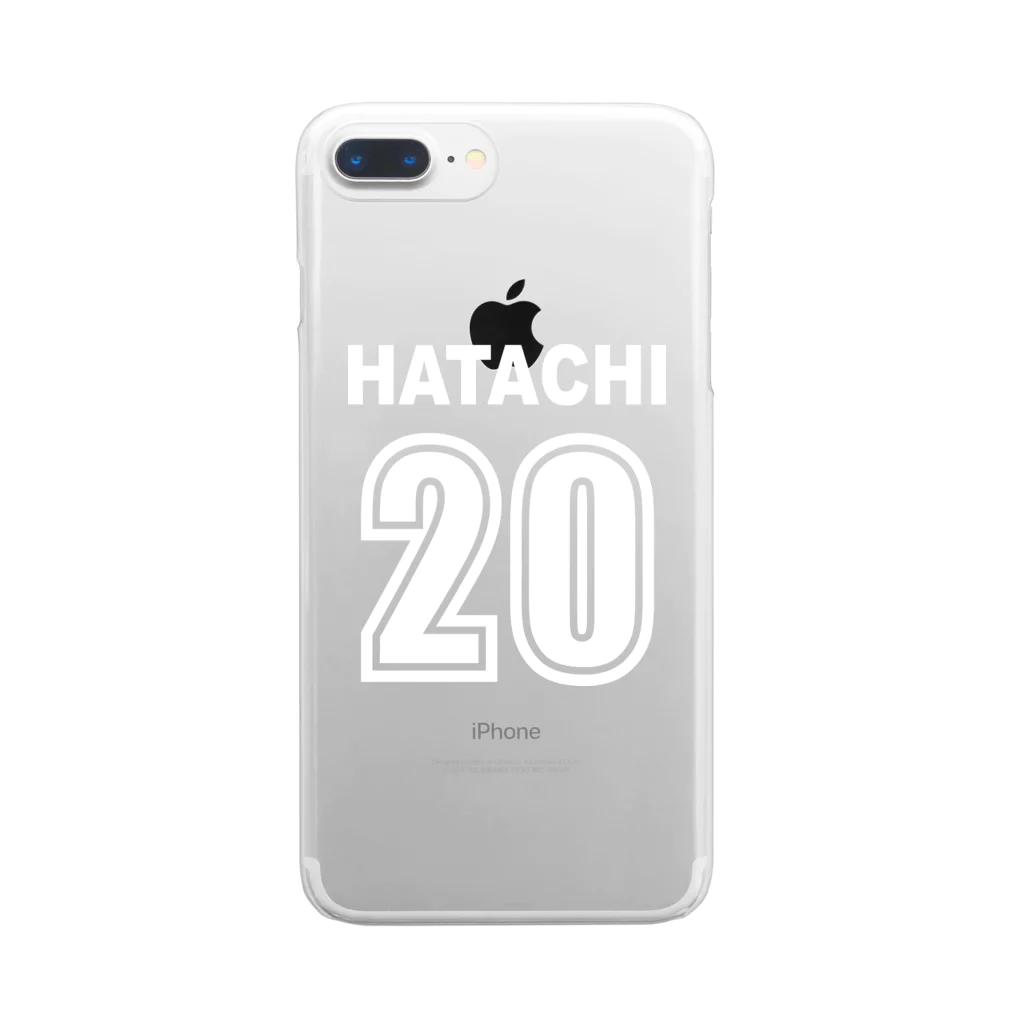 風天工房の背番号20歳（白） Clear Smartphone Case