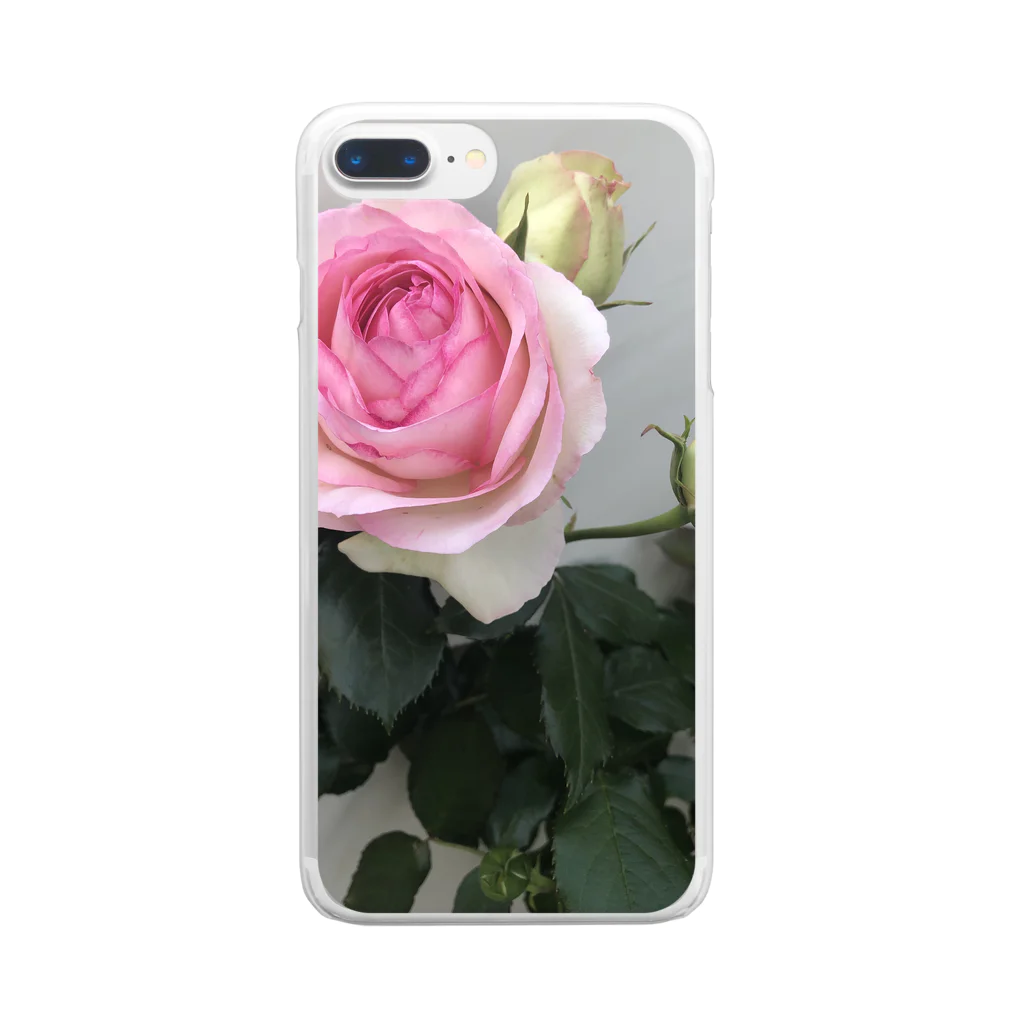 Glowの薔薇 Clear Smartphone Case