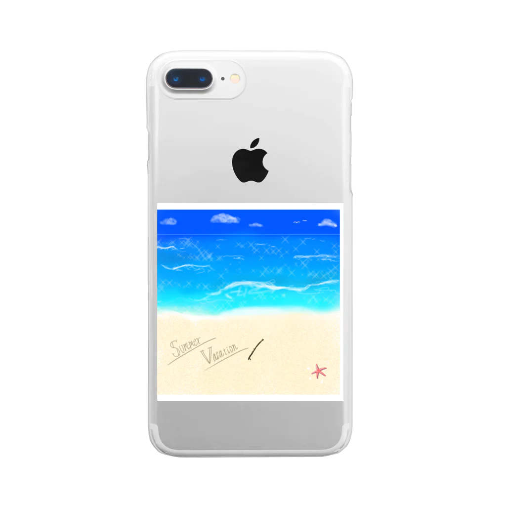 さくらもちのsummer vacation Clear Smartphone Case