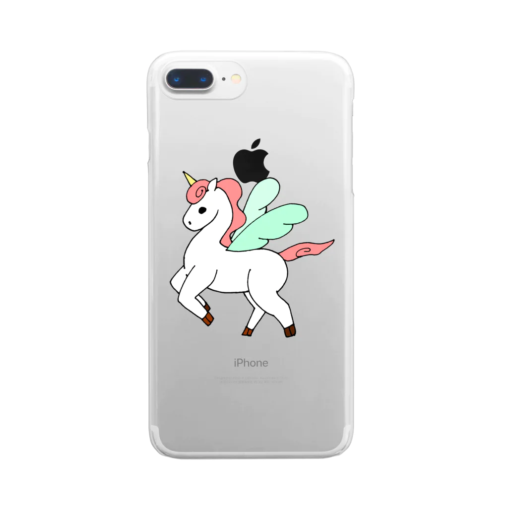 星華 -SEIKAcreate-のペガサスちゃん Clear Smartphone Case