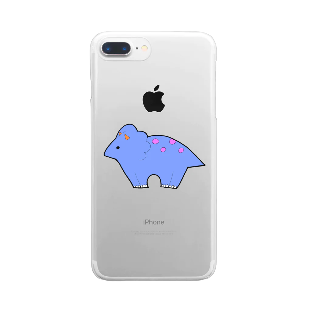 星華 -SEIKAcreate-のトリケラトプス Clear Smartphone Case