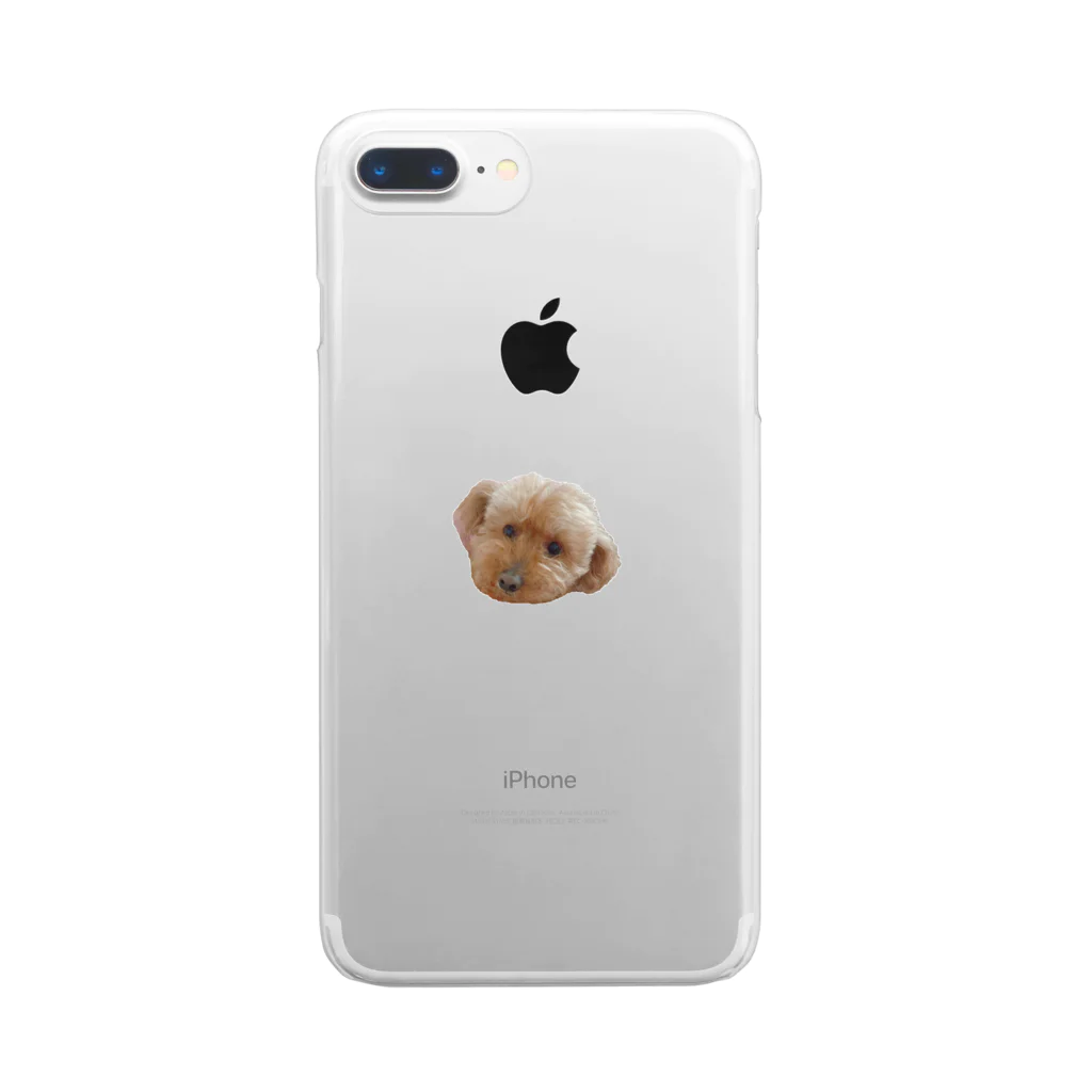 トイプードルの犬のスマホケース Clear Smartphone Case