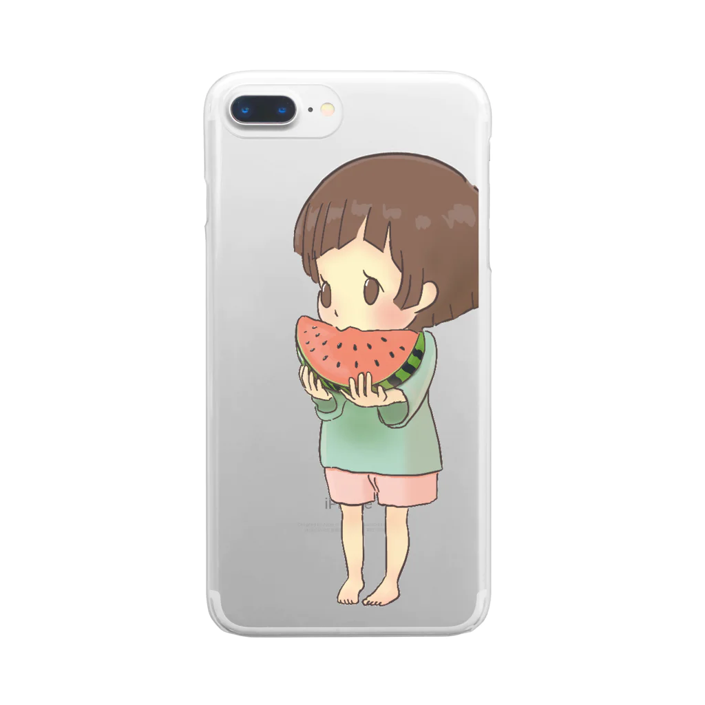 hirakoのスイカの子 Clear Smartphone Case