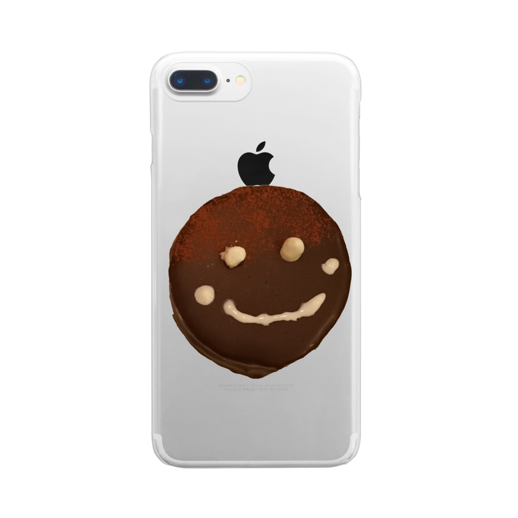 でおきしりぼ子のザッハトルテの微笑み Clear Smartphone Case
