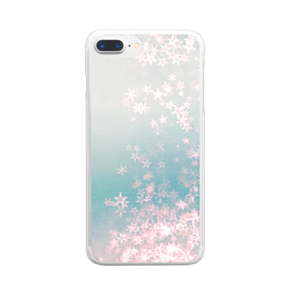 NEELAのキラキラ星沈む Clear Smartphone Case