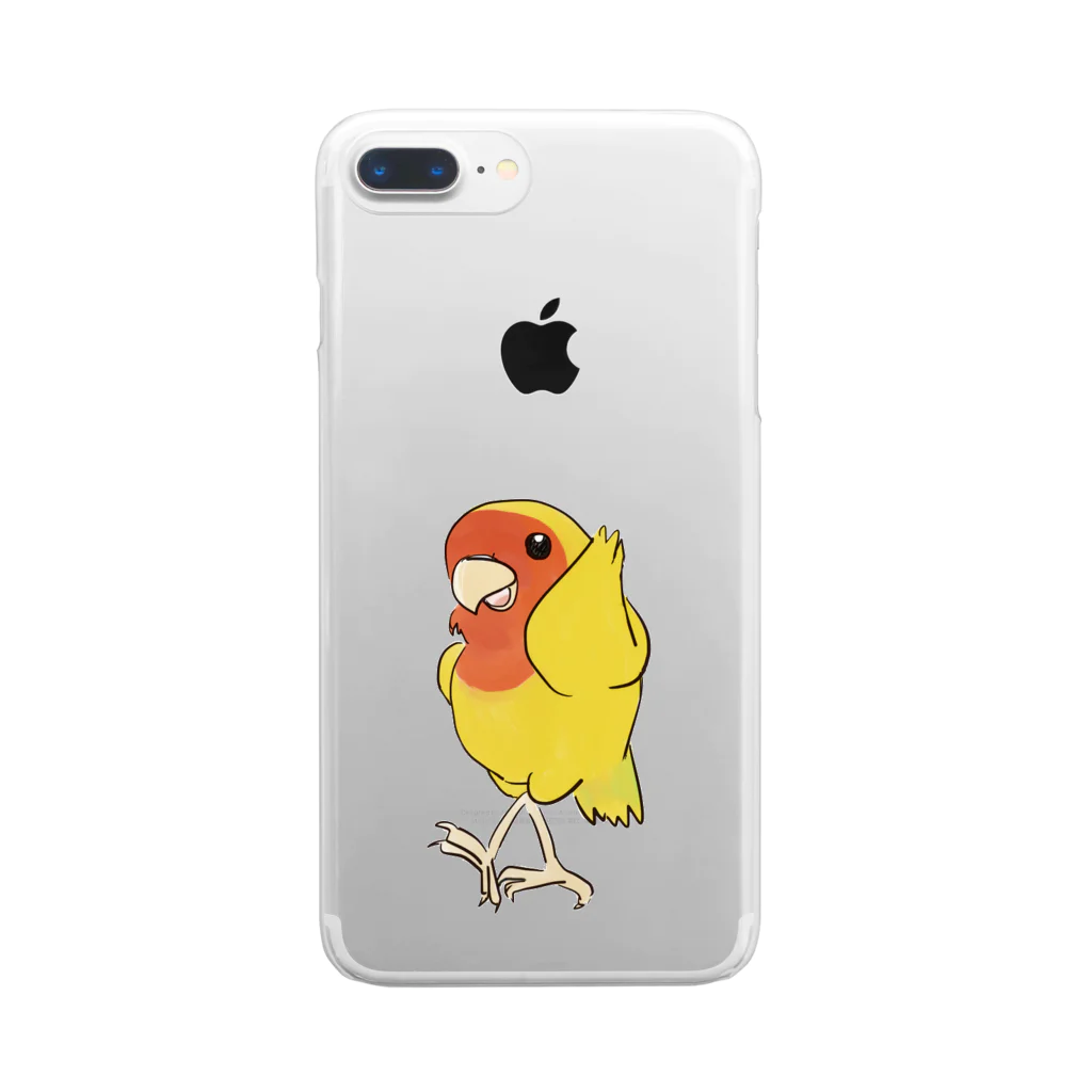 インコグッズのお店　ラブバード亭のコザクラインコ（ダンシング） Clear Smartphone Case