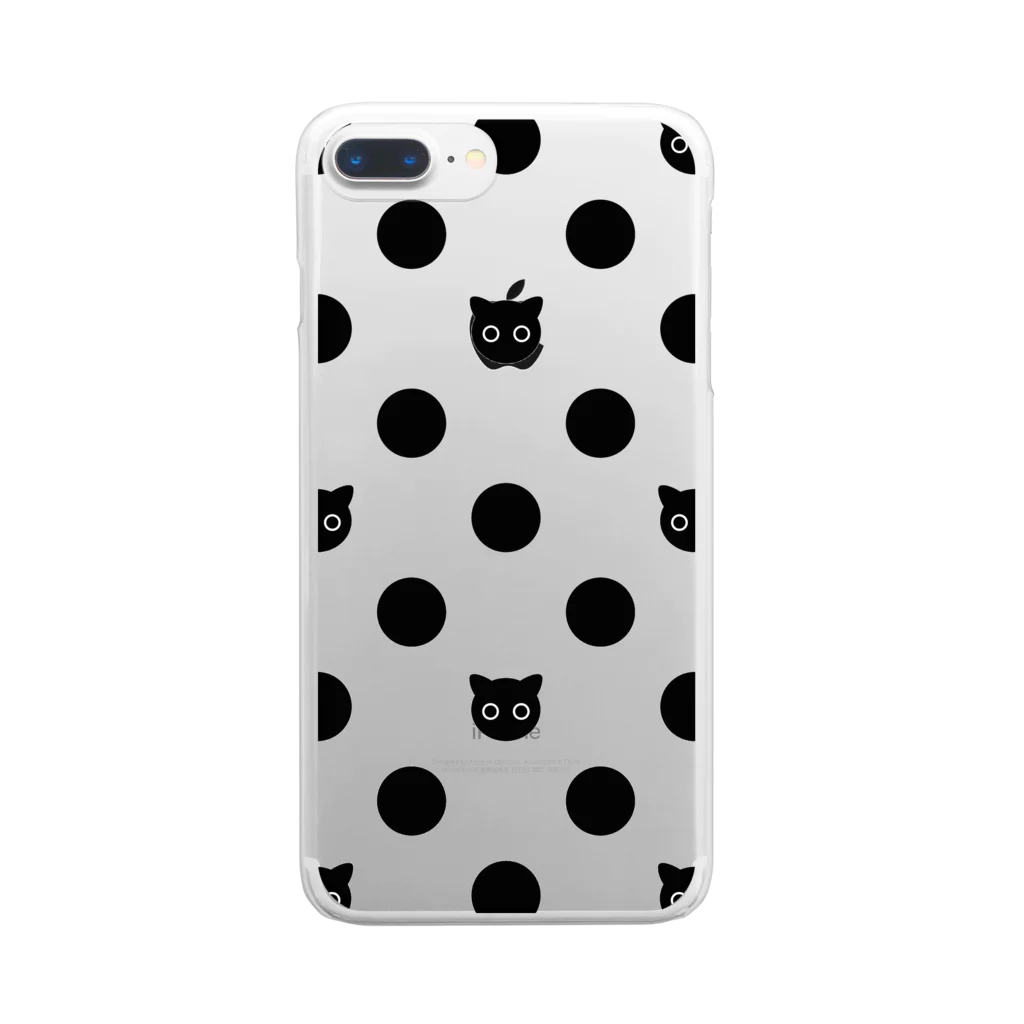 Lunatic Cat-ismのドットねこ Clear Smartphone Case