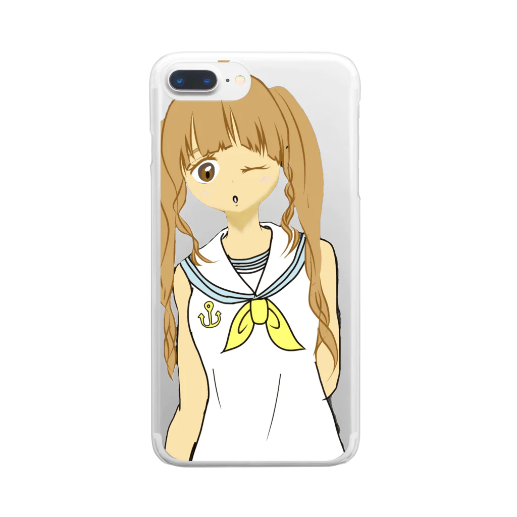 あーちゃんのゆるふわ女の子 Clear Smartphone Case