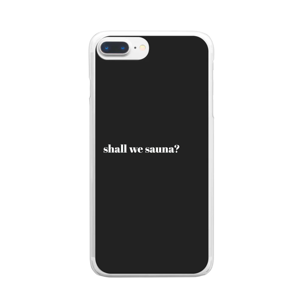 shall we sauna?のshall we sauna?スマホケース Clear Smartphone Case