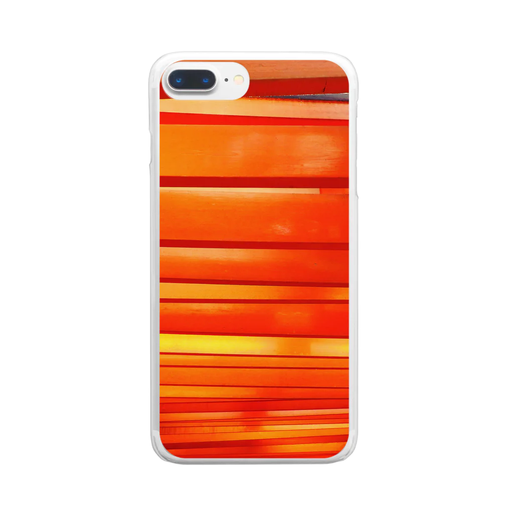 Ngorongoro＊Pixelの朱隠し Clear Smartphone Case