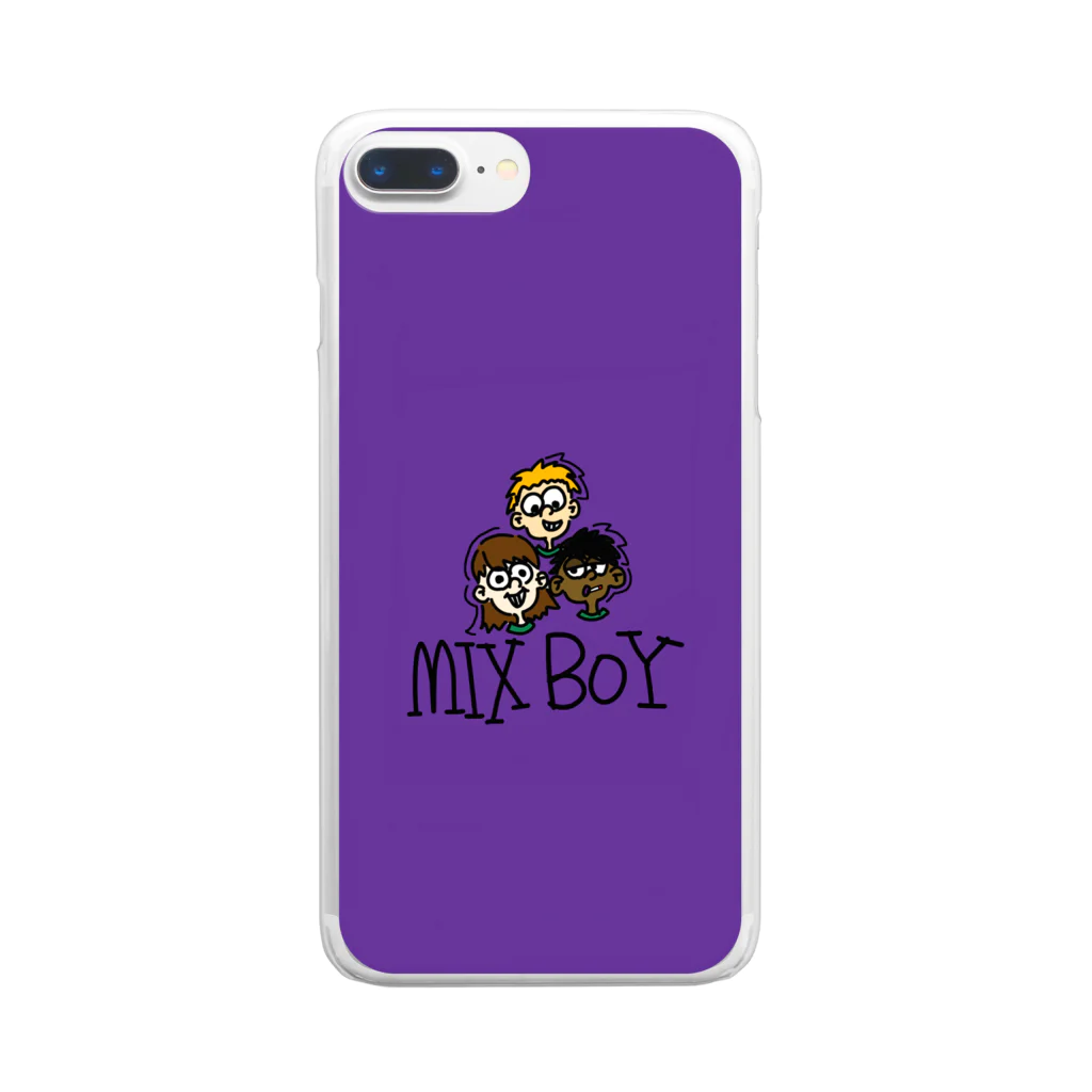 mixmilkmeのmixboy クリアスマホケース