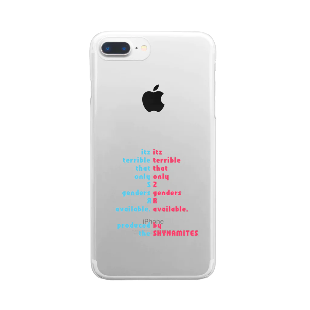 Les survenirs chaisnamiquesの人工/人口ピラミッド(太字ver.) Clear Smartphone Case