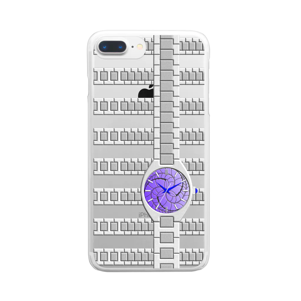 © 2008 akanbeepapaの腕時計(藤巴紋) Clear Smartphone Case