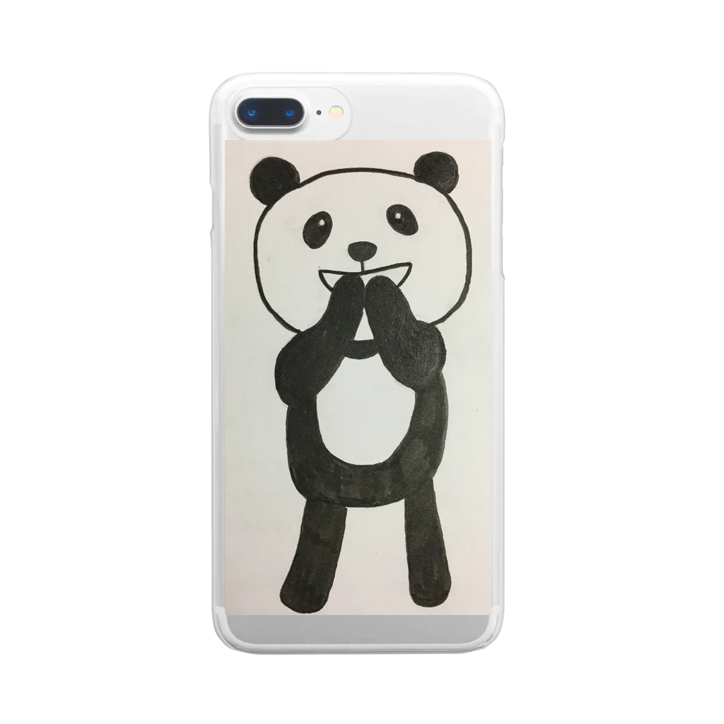 パンダちゃんマーケットのうふふなパンダ Clear Smartphone Case