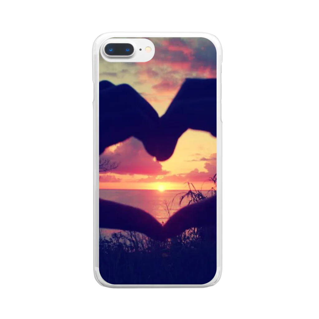 Okiwaiiの夕陽♡ Clear Smartphone Case