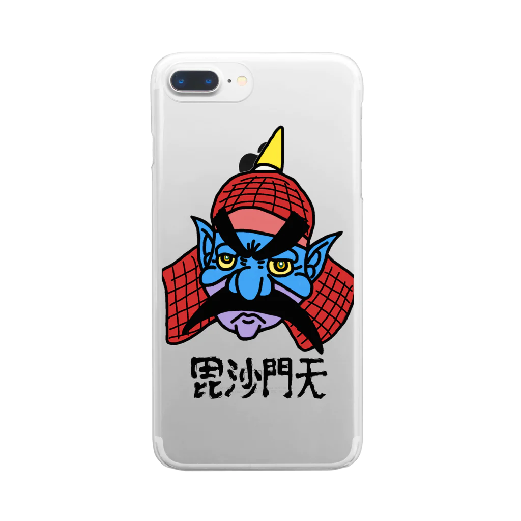 Hi-Bo©️の毘沙門天 Clear Smartphone Case