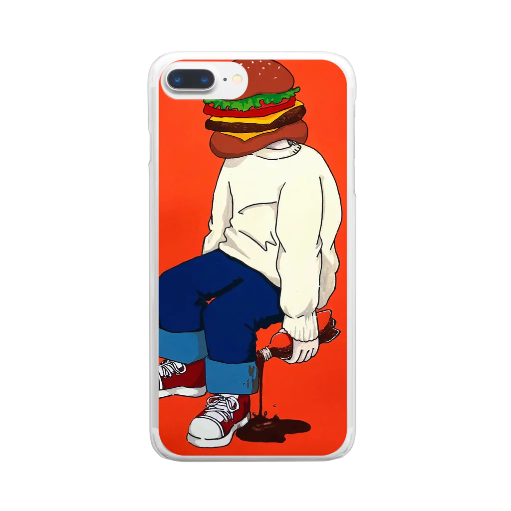 pm2:24のハンバーガーにコーラはもうお茶らしい Clear Smartphone Case