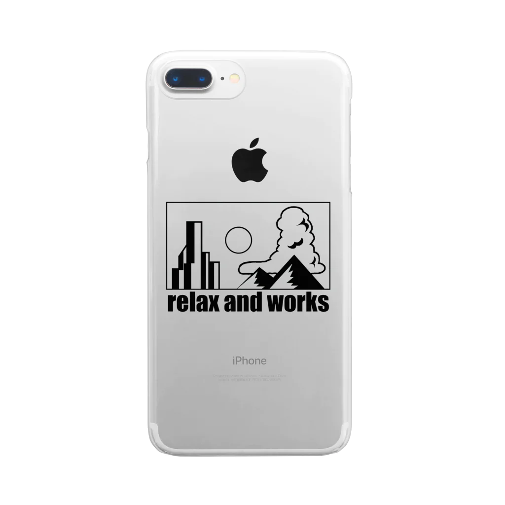 rerax and works itemsのrelax and works items クリアスマホケース