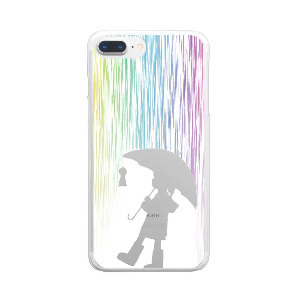 すりがらすの虹の雨 Clear Smartphone Case