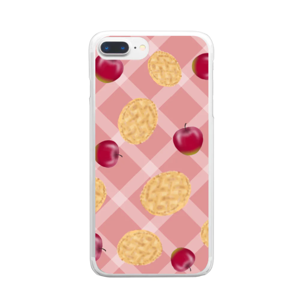 TinyMiry(タイニーミリー)の丸ごとりんご&アップルパイ Clear Smartphone Case