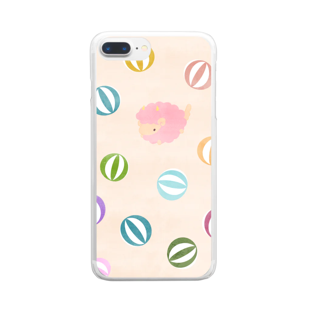みな藻のわたあめーぷると虹色の飴 Clear Smartphone Case